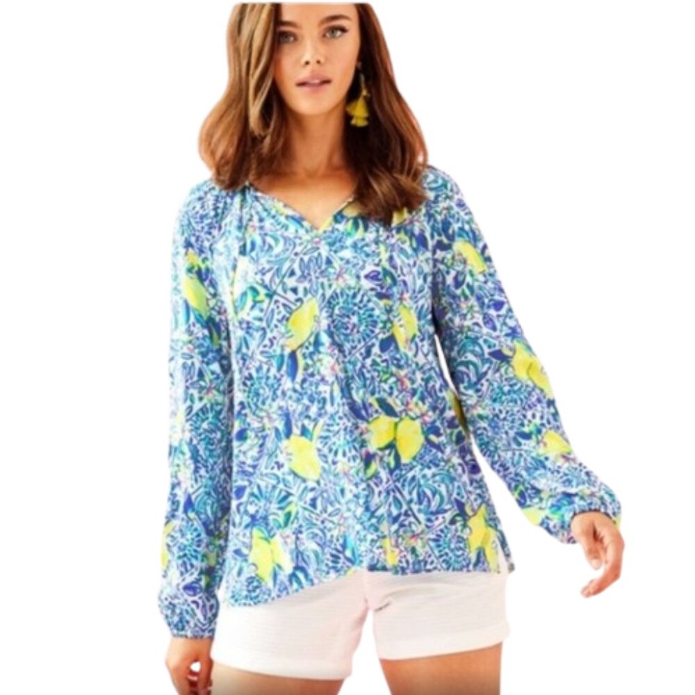 Lilly Pulitzer Willa Top Zest for Life